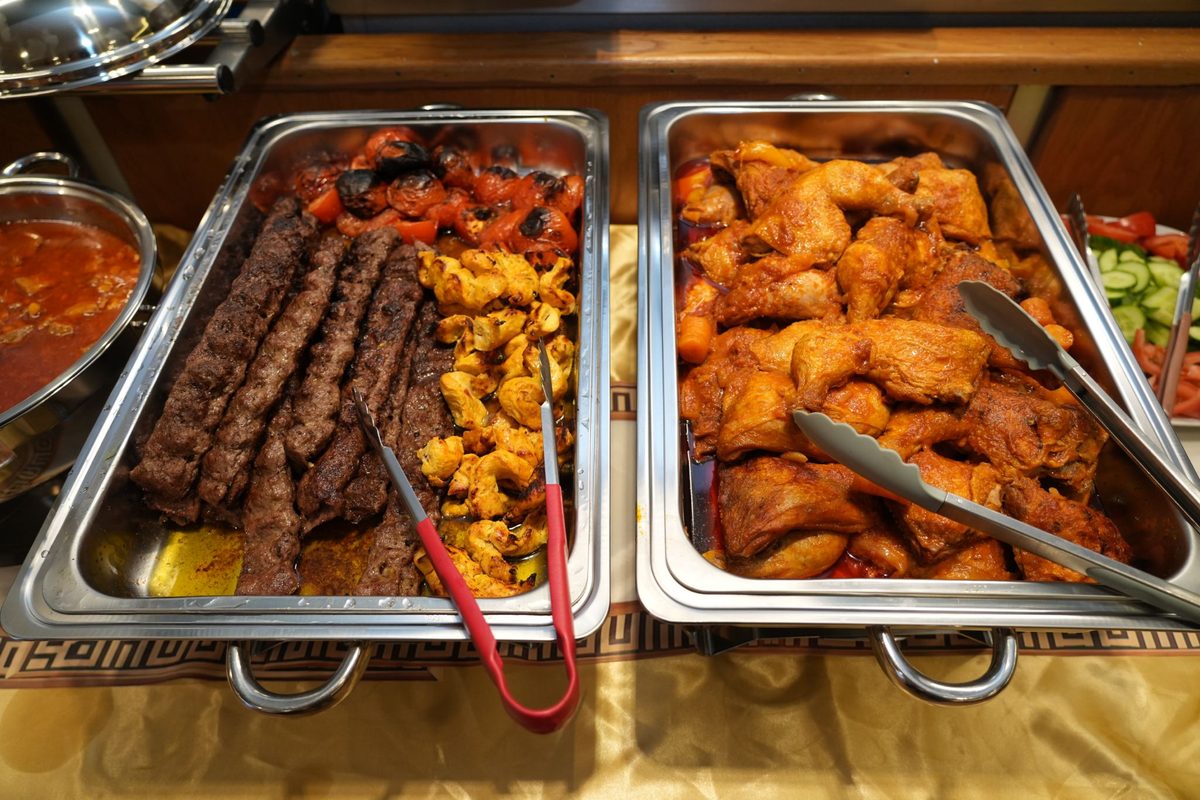 Freshly grilled koobideh, chicken and lamb served at H & H
